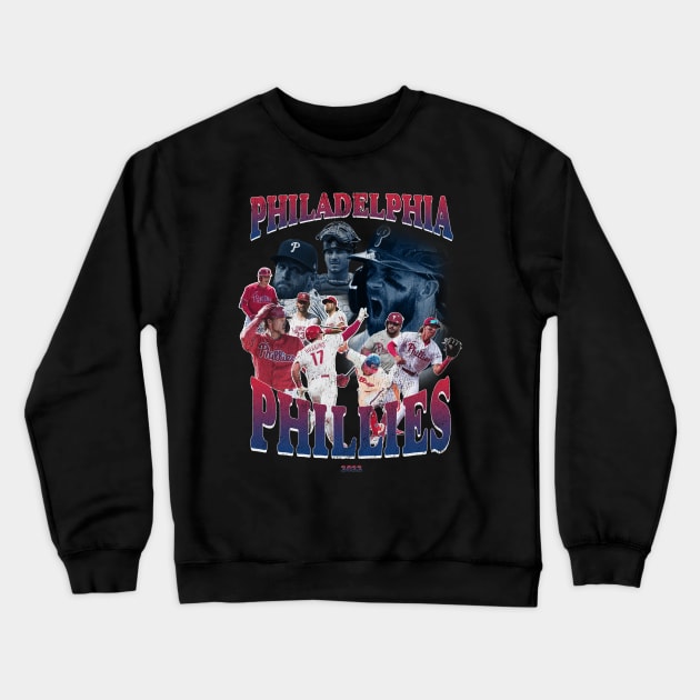 Philadelphia Philles Vintage Tee Crewneck Sweatshirt by scornely